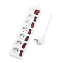 Régua de tomadas LogiLink LPS250 1,5 m 6 tomadas AC interior branco
