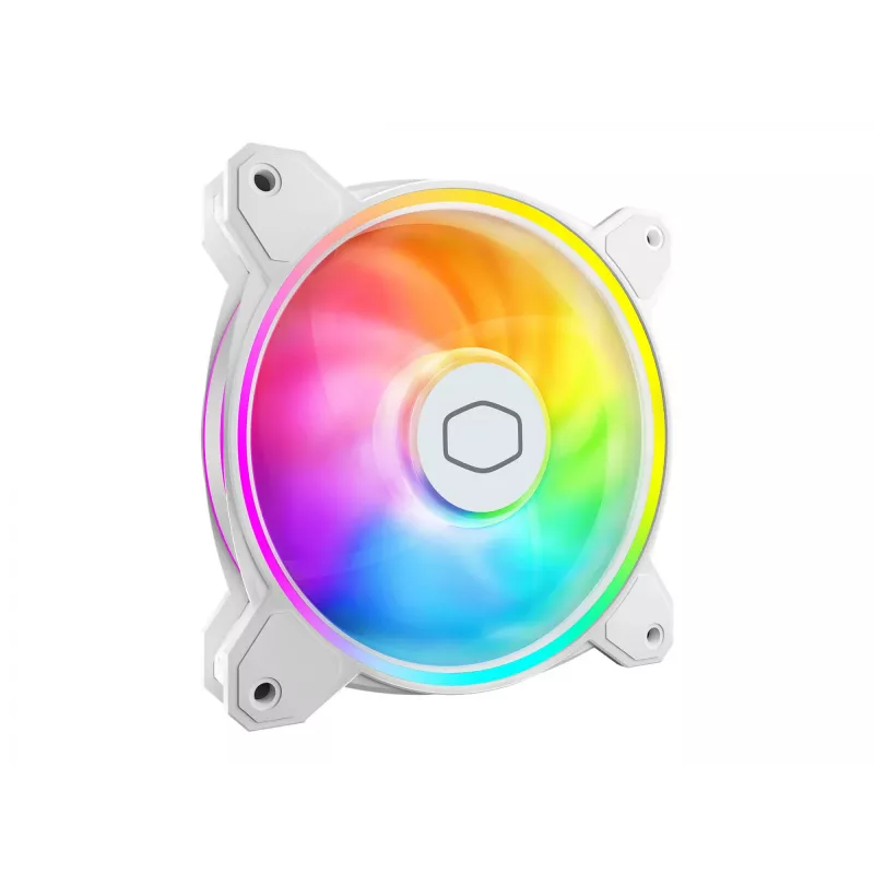 Cooler Master MasterFan MF120 Halo2 White Edition MFL-B2DW-21NP2-R2 ventoinha de caixa ARGB de 120 mm, 27 dB, 51,88 CFM, branca