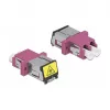 Acoplador de fibra ótica DeLOCK 86901 LC duplex fêmea para LC duplex fêmea multimodo violeta