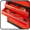 Caixa de ferramentas YATO YT-09107 metal 495x252x180 mm, preto/vermelho, 6 kg, 2 compartimentos, com fechadura