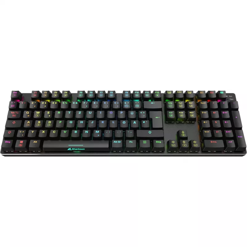 SKILLER SGK36W, Teclado Gaming preto, layout DE, Huano Red