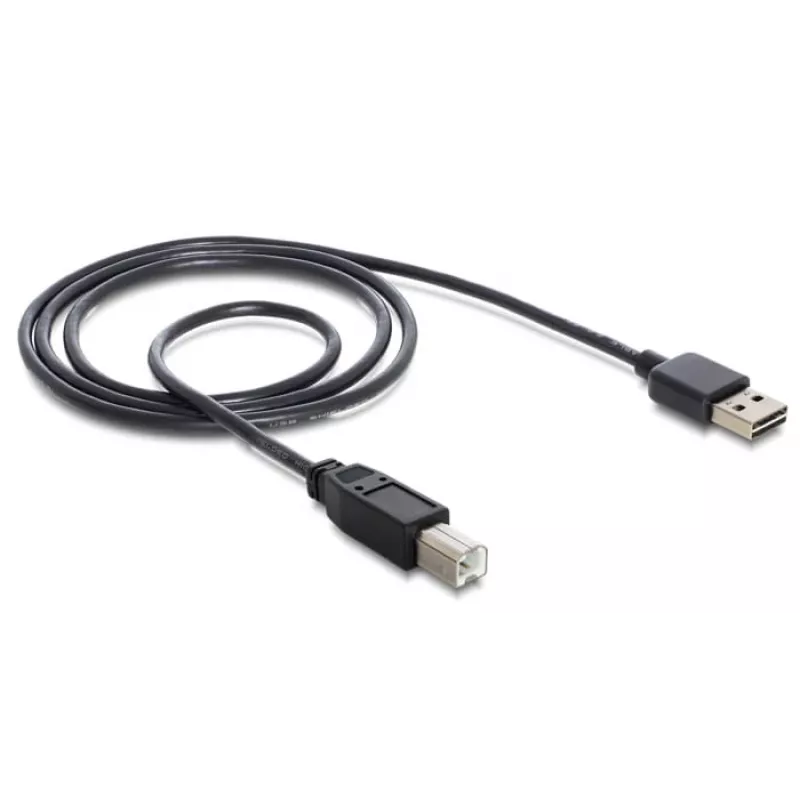 Cabo USB DeLOCK 1m USB 2.0 A - B macho/macho preto