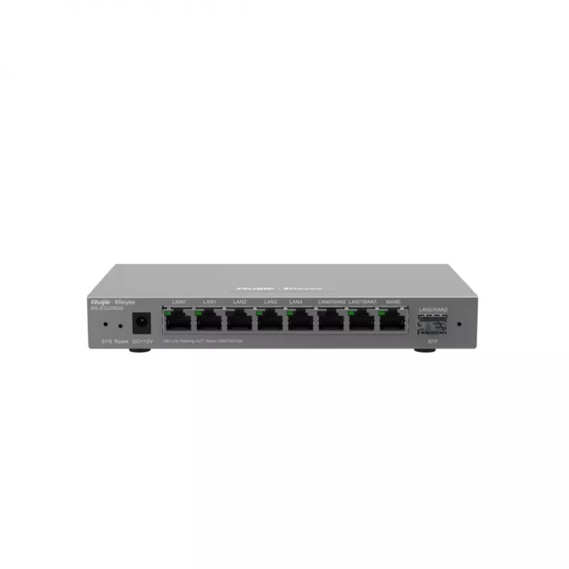 Ruijie Reyee RG-EG209GS router/controlador Gigabit de 9 portas gerido na cloud, 8x GbE, 1x SFP, VPN