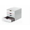 Durable VARICOLOR MIX 4 unidade de gavetas em plástico cinzento 4 gavetas