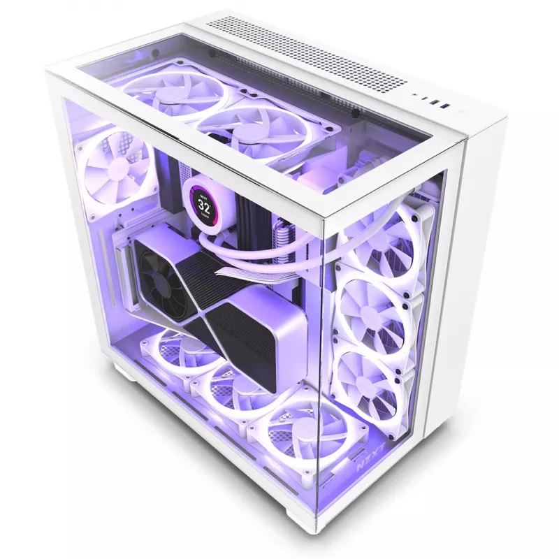 Caixa de PC NZXT H9 Elite Midi Tower branca