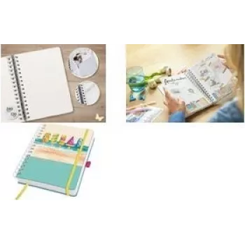 Caderno de espiral Sigel A5 JN655 — 80 folhas, pautado