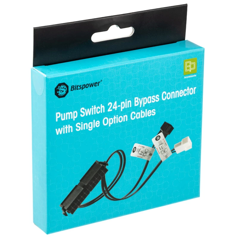 Ponte/tester BitsPower 24‑Pin ATX com ligação para ventoinha — BPTA‑PSC‑SOC