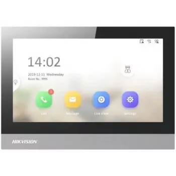Monitor de videoporteiro Hikvision DS-KH8380-WTE1 ecrã a cores de 7