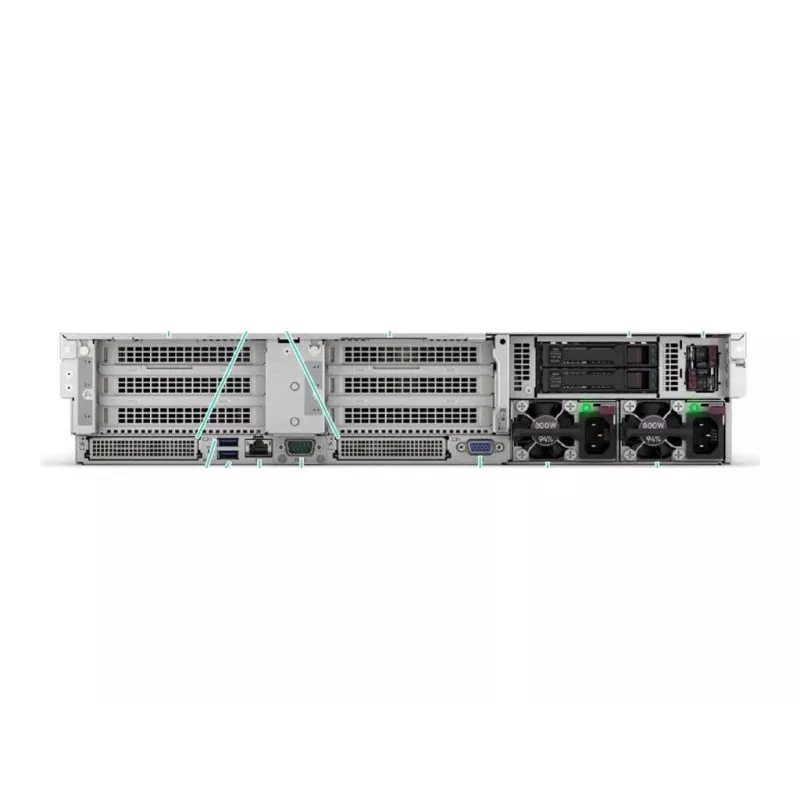 HPE ProLiant DL385 Gen11 2HE EPYC 9015 8-Core 3.5GHz 2x32GB-R 8xSFF Hot Plug 2x480GB SSD MR408i-o 2x1000W Servidor (P81842-425)