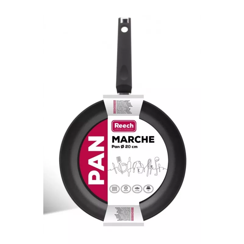 Frigideira LAMART LP1001 MARCHE 20 cm, revestimento antiaderente, preto