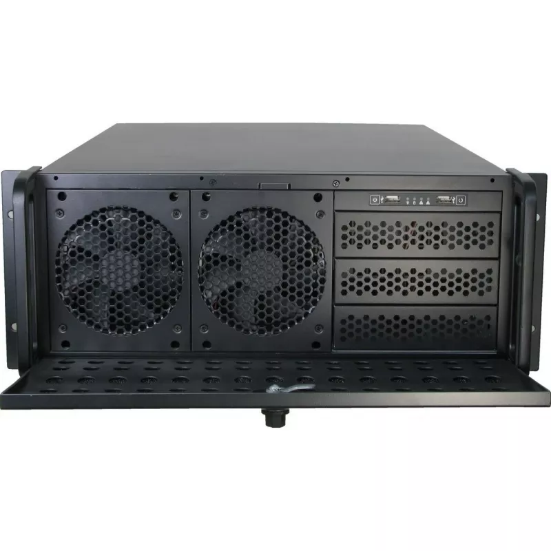 Caixa de servidor Inter-Tech IPC 4U-4129L rack metálico prateado