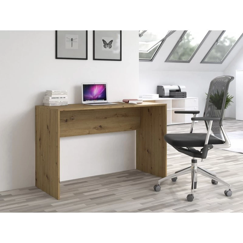 Tampo de secretária de computador BIURKO PLUS ARTISAN, tampo retangular reta, aglomerado, 1200×500×760 mm, cor carvalho