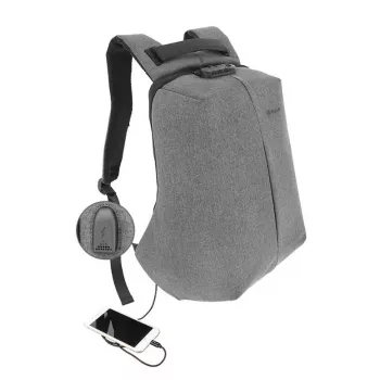 Mochila para portátil Tellur 15.6 Antitheft V2 com porta USB, cinzento