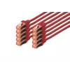 DIGITUS CAT 6 S/FTP conjunto de cabos patch DK-1644-050-R-10, 5 m, vermelho, 10 unid.
