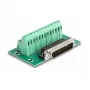DeLOCK 66911 adaptador de D-Sub macho de 25 pinos para bloco de terminais de 26 pinos para calha DIN
