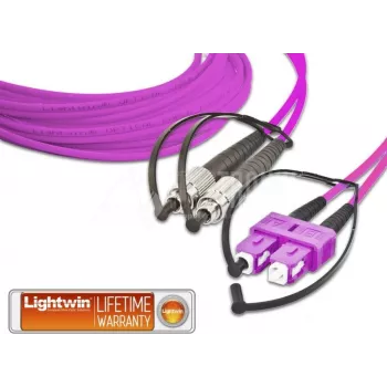 Lightwin cabo de patch de fibra ótica duplex de alta qualidade, MM OM4, FC - SC (LDP-50 FC-SC 1.0 OM4)