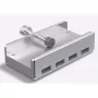 Hub de interfaces ALLNET ALL-USB3-HUB-4-CLIP USB 3.2 Gen 1 (3.1 Gen 1) Type-A 5000 Mbit/s prateado (ALL-USB3-HUB-4-CLIP)
