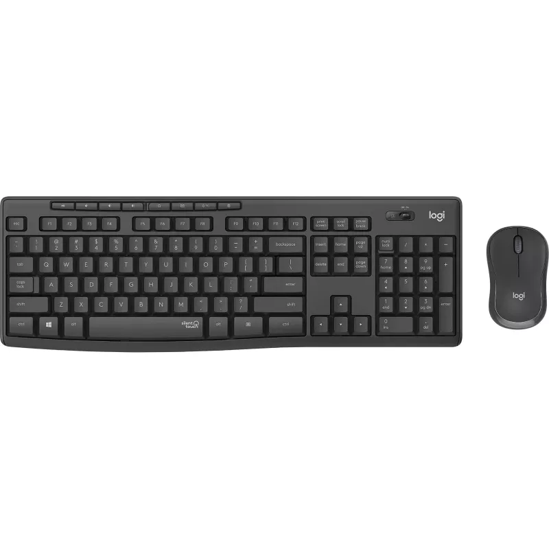 Logitech MK295 Silent – conjunto de teclado e rato – sem fios – 2,4 GHz – Graphite – layout húngaro