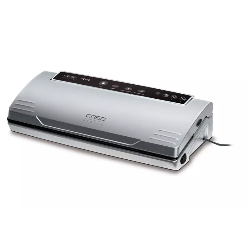 Caso | Máquina de vácuo de bar | VC 100 | Potência 120 W | Controlo de temperatura | Prateado