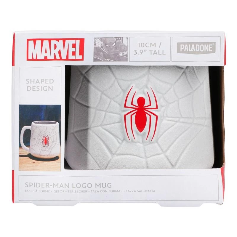 Caneca Paladone Spiderman Shaped Mug cinzento 0.45 L, peça única, 127,6×97,4×100,5 mm