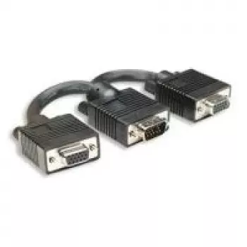 Manhattan Cabo em Y SVGA - Splitter VGA - HD-15 (VGA) (M) para HD-15 (VGA) (F) - 2 cm - moldado - Preto (304559)
