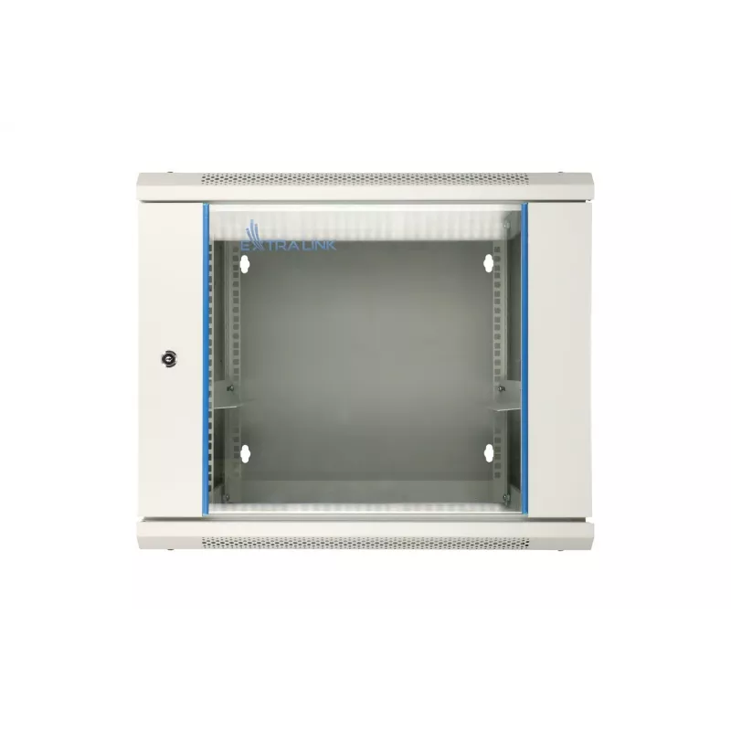Armário rack Extralink 9U 600x600 AZH cinzento montagem em parede, basculante