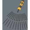 Wera 05018110001 Kraftform Kompakt 900 Set 1 conjunto de chaves de fendas com chave de fendas de impacto e pontas, 19 peças, 1/4", preto/amarelo