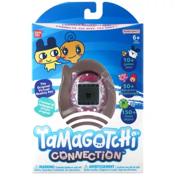 Animal de estimação virtual portátil Bandai Tamagotchi Connection rosa glitter — brinquedo de animal de estimação virtual
