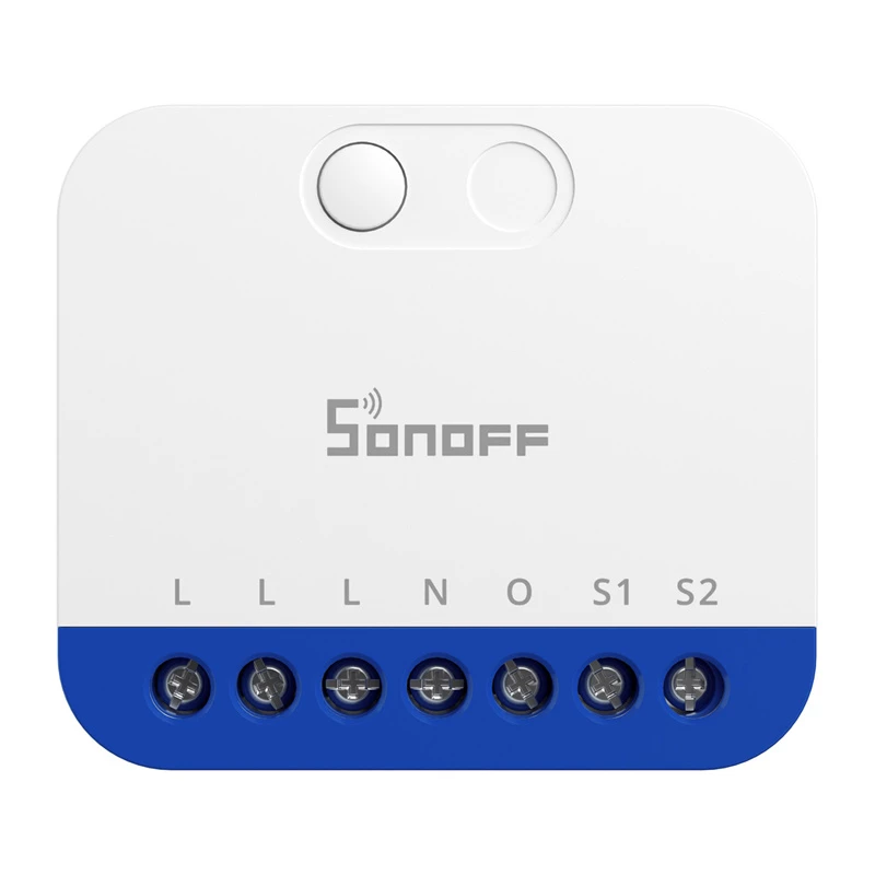 Controlador dimmer mini Wi-Fi inteligente Sonoff MINI‑DIM — módulo compacto de encastrar para regular LED/luz, compatível com Matter