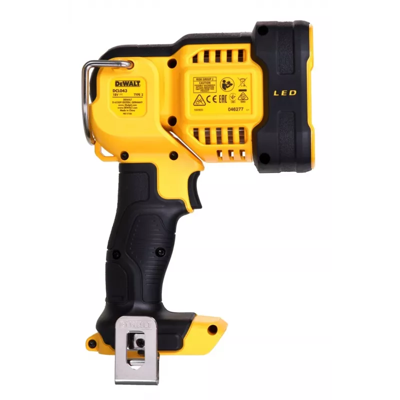 Lâmpada suspensa DeWalt DCL043-XJ, LED 1000 lm, 3 lâmpadas, ângulo de iluminação 90°, amarelo/preto