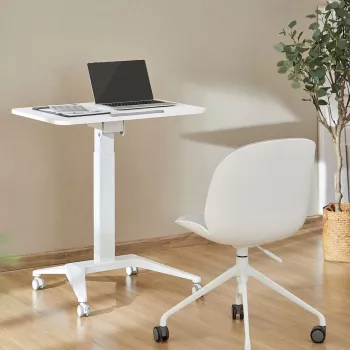 Mesa móvel para portátil MACLEAN MC-453W com ajuste de altura pneumático, altura máx. 109 cm