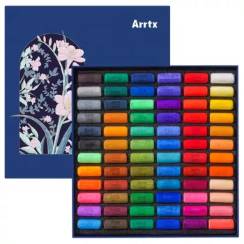 Conjunto de pastéis macios Arrtx LC303762 — 72 cores, bastões de pastel macio para artistas