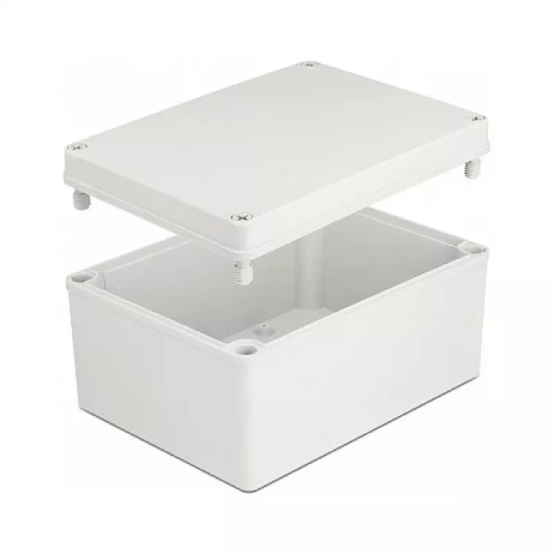 Caixa DeLOCK caixa de instalação IP65 à prova de água 200 x 150 x 100 mm cinzento