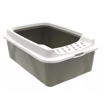 Caixa de areia para gatos rotho Bonnie Eco Cappuccino 30 L caixa de plástico coberta com tampa, 572×393×209 mm