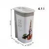 Recipiente de armazenamento de ração rotho Flo bege-castanho plástico 4,1 L, 270 mm de altura
