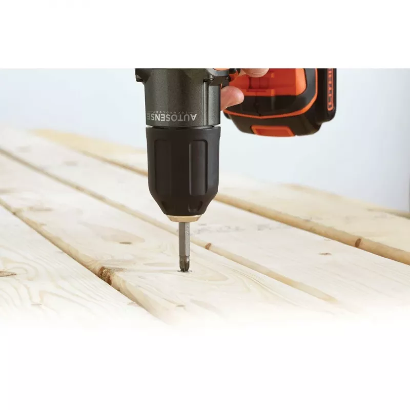 Berbequim Black & Decker ASD18K-QW, sem chave, 1,5 Ah, preto/laranja