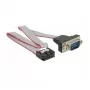 Cabo série DeLOCK 89900 cinzento 0,25 m RS-232 DB9 9-Pin COM