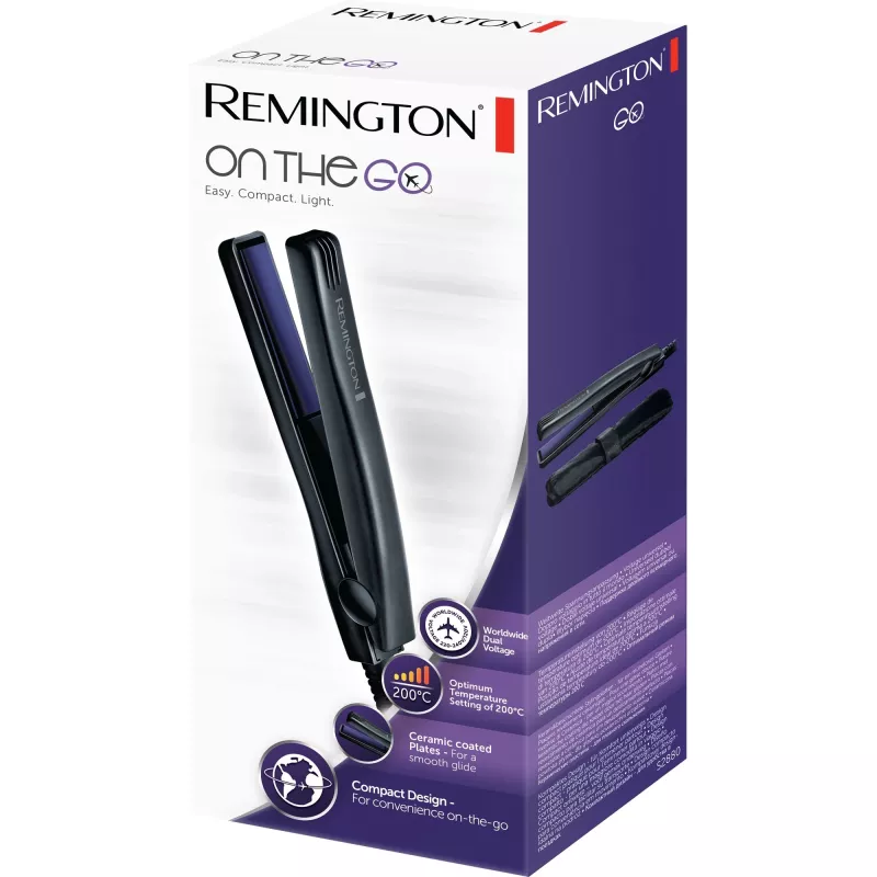 Modelador de cabelo Remington S2880 prancha alisadora Warm preto