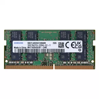 Samsung M471A2K43EB1-CWE 16GB DDR4 3200MHz PC4-25600 SODIMM, 16 GB, 1 x 16 GB, DDR4, 3200 MHz, 260 pinos SO-DIMM, verde