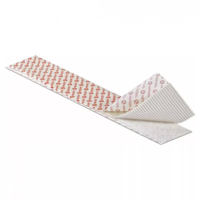 Fita VELCRO extra forte autocolante, gancho e laço 50mm x 2,5m branco