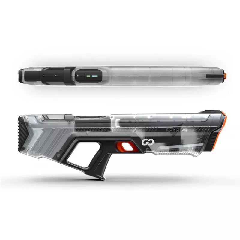 Pistola de água SpyraOne SpyraGO Clear transparente — pistola de água compacta recarregável SPGO1T