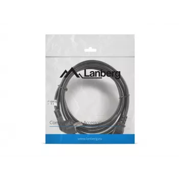 Cabo de alimentação Lanberg CA-C13C-11CC-0030-BK preto 3 m conector fêmea C13 CEE7/7 (CA-C13C-11CC-0030-BK)
