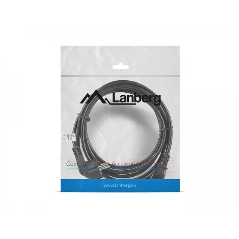 Cabo de alimentação Lanberg CA-C13C-11CC-0030-BK preto 3 m conector fêmea C13 CEE7/7 (CA-C13C-11CC-0030-BK)