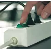 Régua de tomadas Brennenstuhl Eco-Line com interruptor 10 tomadas preta 3 m 1159300010, preta, cabo de ligação H05VV-F 3G1,5 3,0 m