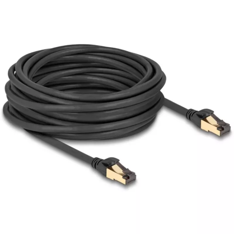 Cabo de rede DeLOCK RJ45 Cat.6A macho para macho S/FTP 10m preto