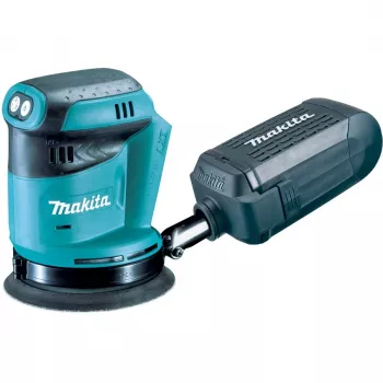 Lixadora excêntrica Makita DBO180Z — 18 V Li-Ion, prato de 125 mm, curso de 2,8 mm, 7.000–11.000 rpm, saco de pó, 1,7 kg