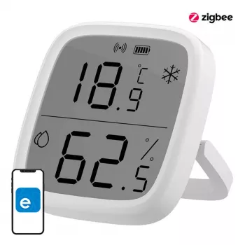 Sensor de temperatura e humidade interior Sonoff ZigBee SNZB-02D sem fios pilha CR2450