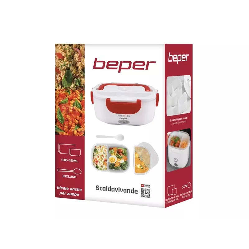 Marmita elétrica Beper 90.920R – aquecedor de alimentos 1 L