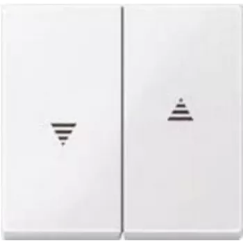 Interruptor de luz Merten 432425 — termoplástico branco, controlo por botão, uma peça