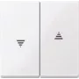 Interruptor de luz Merten 432425 — termoplástico branco, controlo por botão, uma peça